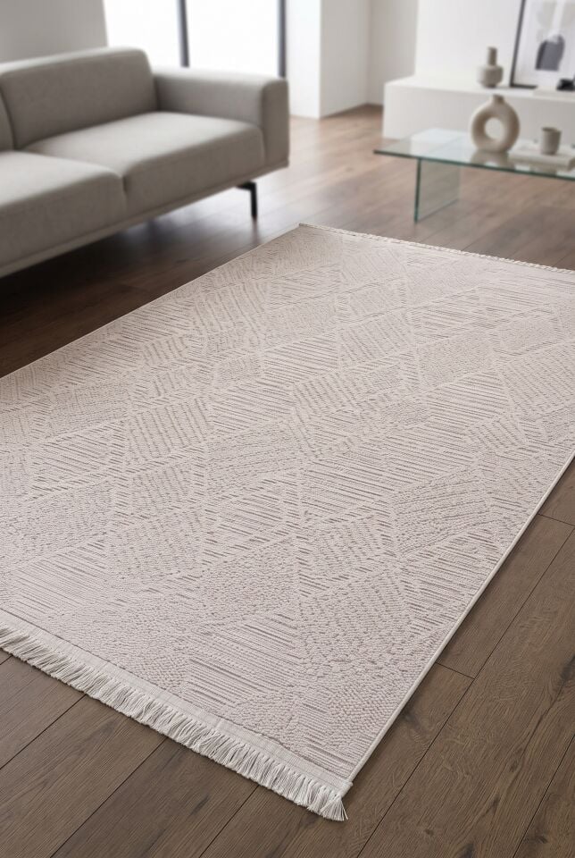 İNOVA HALI 7611  Soft Vizon Geçişli Minimaliz Tasarımlı Oturma Odası Salon Yatak Odası Mutfak Koridor Halısı