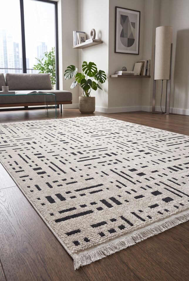 Rio Halı C3010A İskandinav Tarzı Modern Dokuma Halı