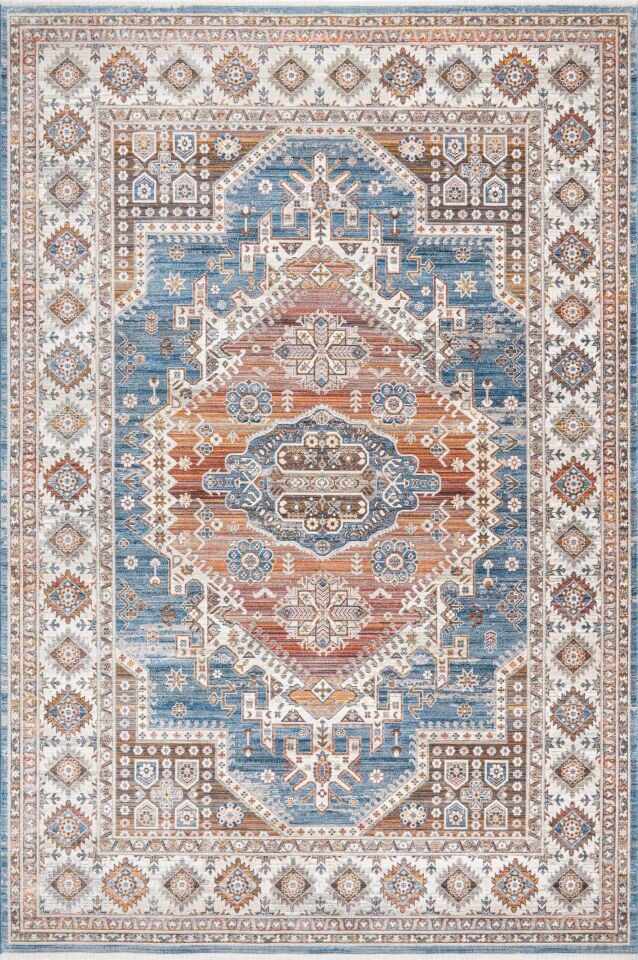 DİSCOVERY HALI 1439A MAVİ & KAHVE