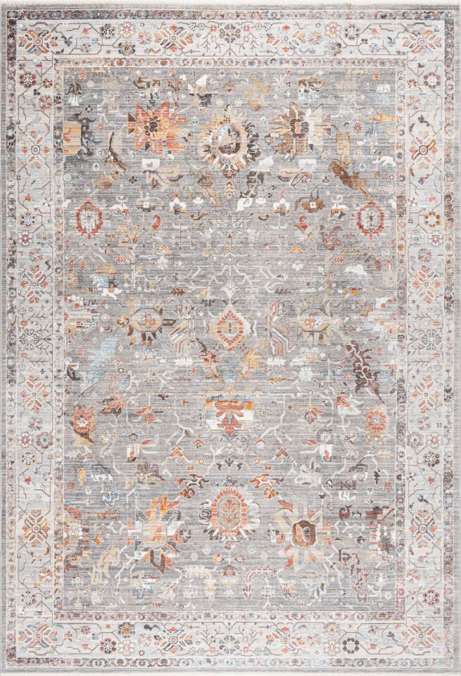 DİSCOVERY HALI 1513A Vintage Ve Zamansız Tasarımı İle Discovery Halı Gri Pembe Renginde Halı Oturma Odası Salon Yatak Odası Mutfak Koridor Halısı