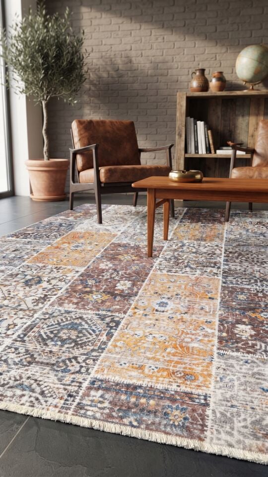 DİSCOVERY HALI 1586A KAHVE SARI