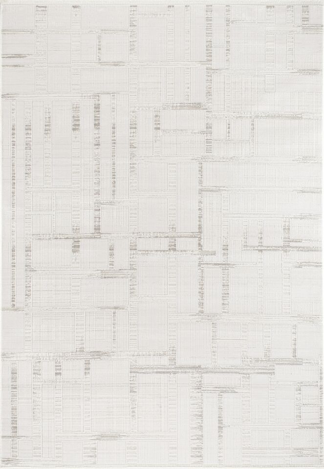 BİANCA HALI 30083A Modern Geometrik Desenli Gri Halı