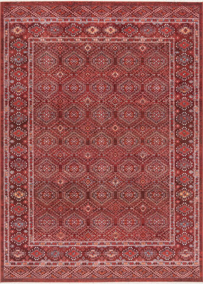 DİSCOVERY HALI 1576A Vintage Ve Zamansız Tasarımı İle Discovery Halı Kırmızı Renginde Halı Oturma Odası Salon Yatak Odası Mutfak Koridor Halısı