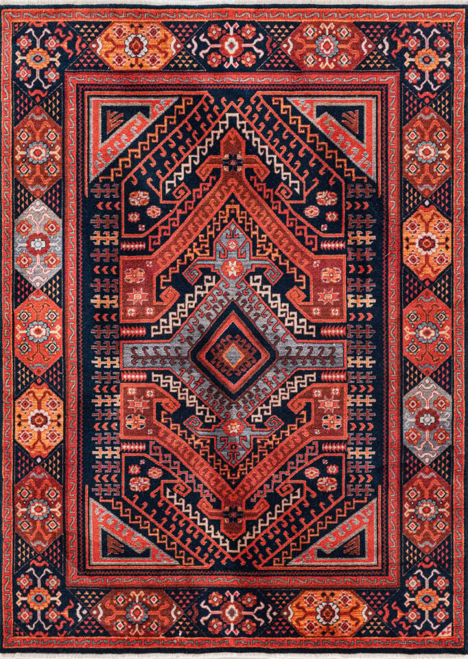 DİSCOVERY HALI 1698A BORDO LACİVERT