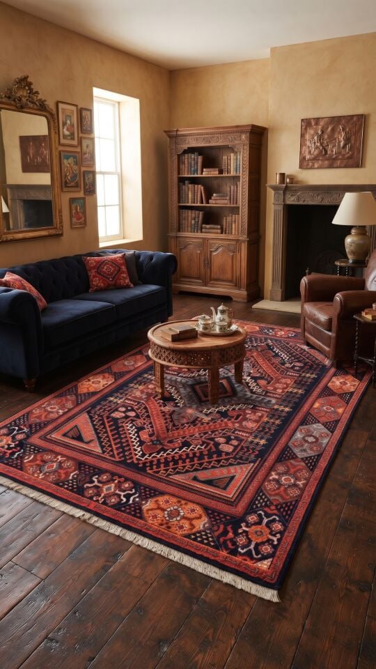 DİSCOVERY HALI 1698A BORDO LACİVERT