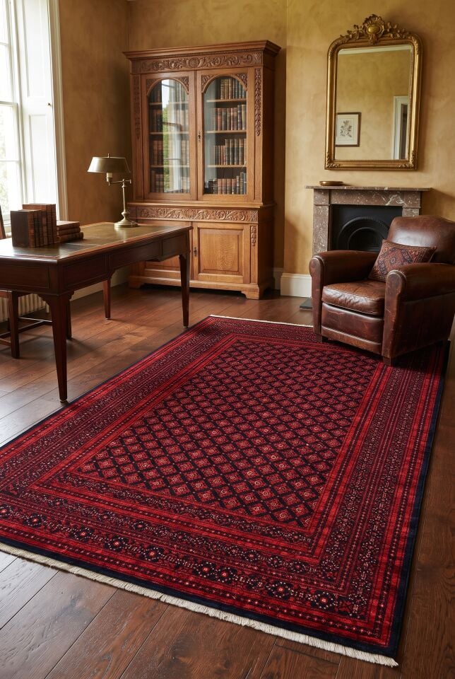 DİSCOVERY HALI 1705A BORDO LACİVERT
