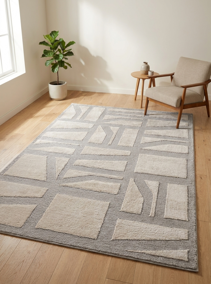 COZY HALI 3936A KREM GRİ