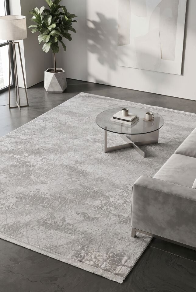 ZENA HALI 209A BEYAZ GRİ