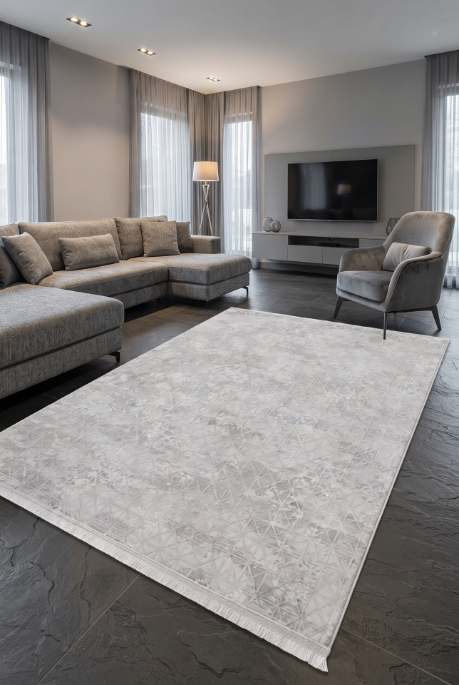 ZENA HALI 209A BEYAZ GRİ