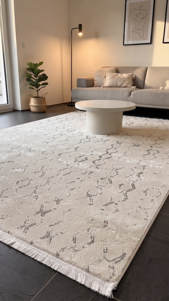 OCEAN HALI 0050A KREM GRİ