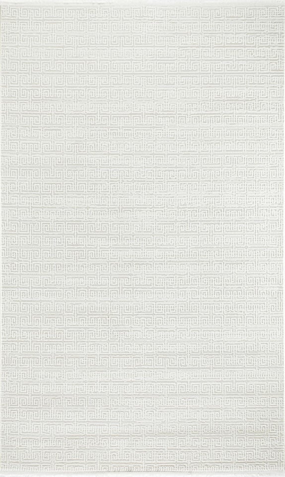 SARES HALI 6894A Modern Geometrik Desenli Krem Halı Oturma Odası Salon Yatak Odası Mutfak Koridor Halısı