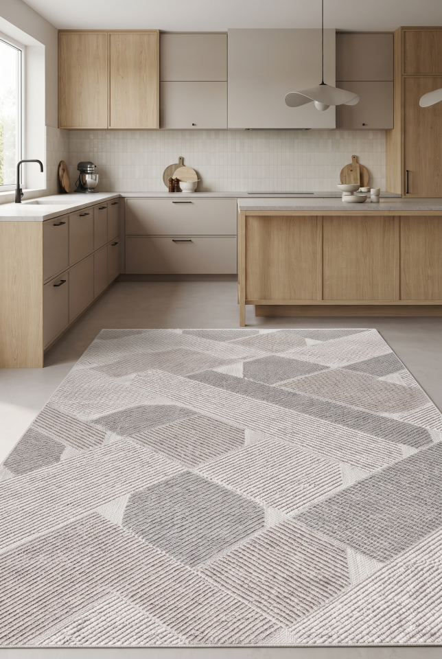 LOOP & LOOP HALI 0342A BEJ GRİ