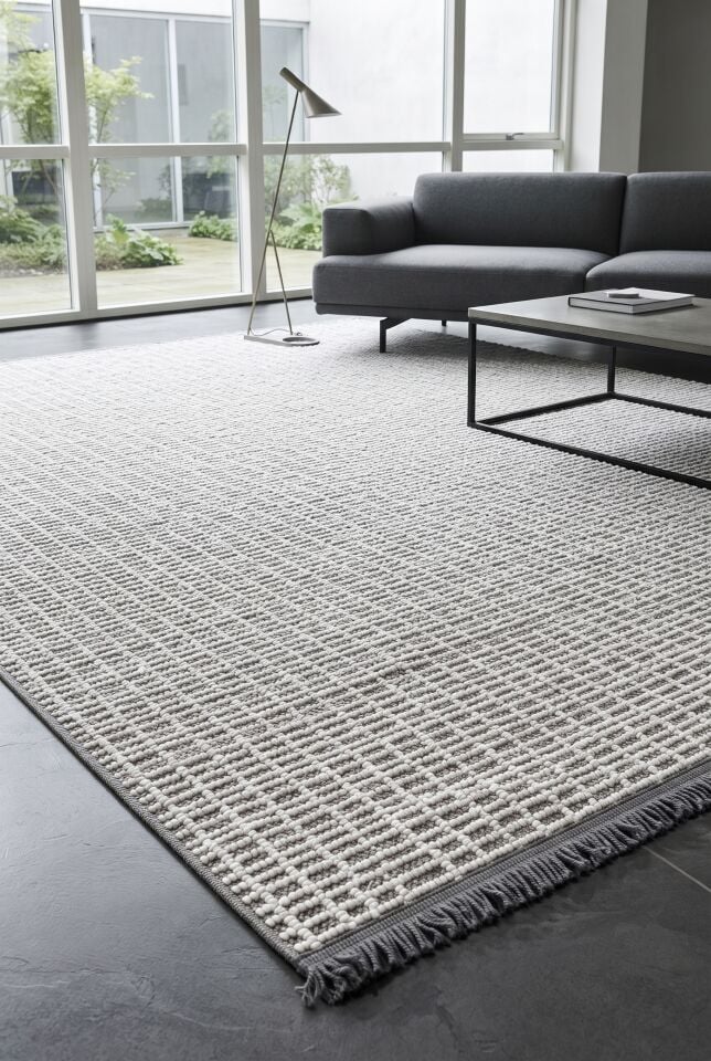 LOOP & LOOP HALI  415A GRİ BEYAZ