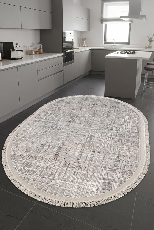 SENFONİ HALI 329C Modern Bohem Tarzda Geometrik Çizgili Halı Oturma Odası Salon Yatak Odası Mutfak Koridor Halısı